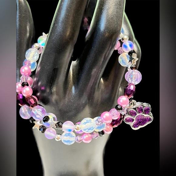 💜dog mom Memory wire cuff bracelet - Picture 9 of 9